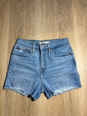 Levi's Classic Light Wash High-Waist Denim Shorts